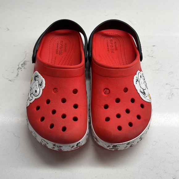 Crocs Fun Lab Snoopy Woodstock Clog Little Kids Size 13 Red - Picture 3 of 14